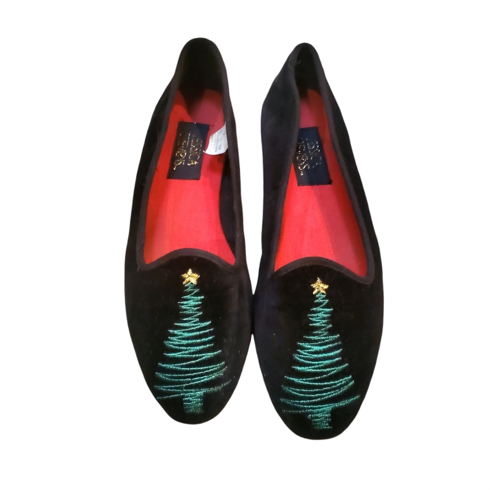 Jessica Stevens Felt Christmas Flats Size 7